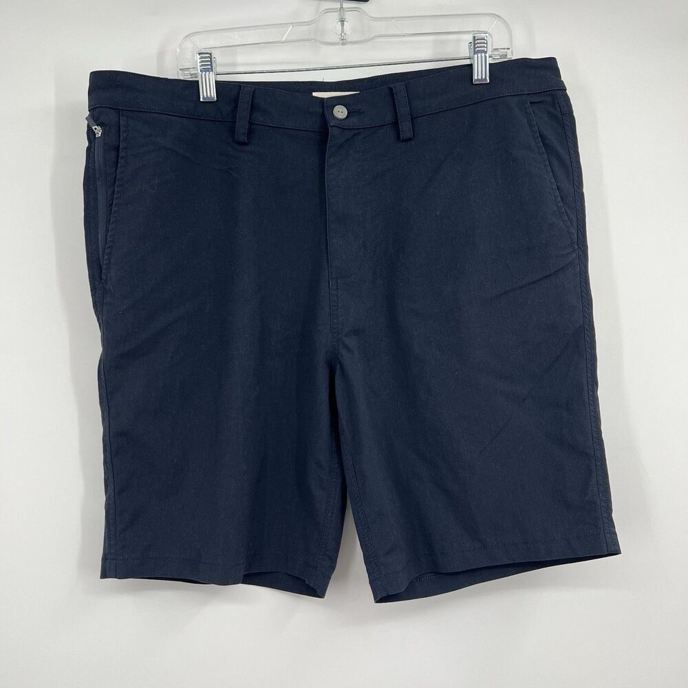 Tasc Shorts Mens 38 Navy Blue Tailored Performance Bamboo Preppy Golf Casual 9”